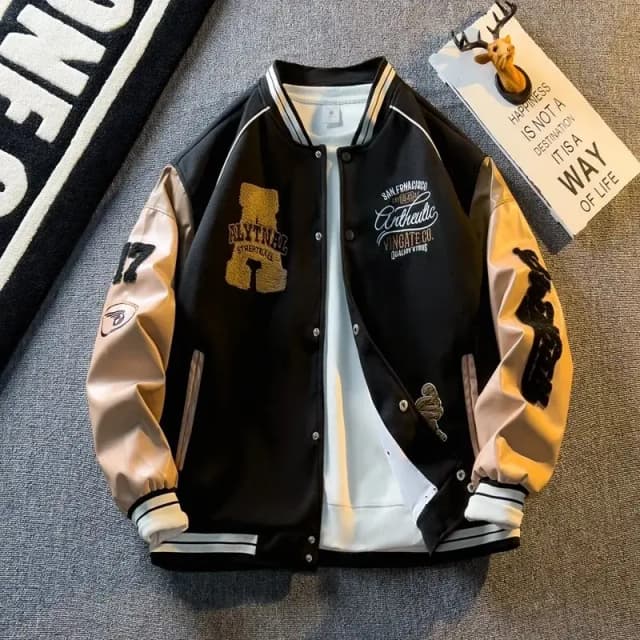 Baseball Jacket Men Fash...